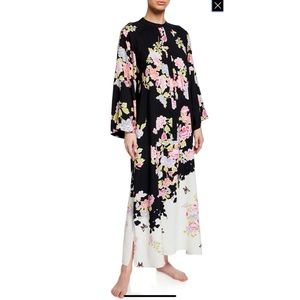 Gardenia Caftan Floral Zip Up Dress